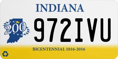 IN license plate 972IVU