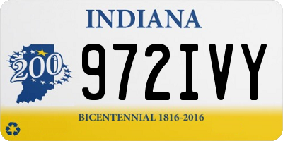 IN license plate 972IVY