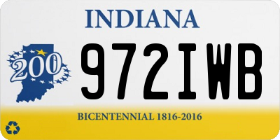 IN license plate 972IWB