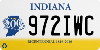 IN license plate 972IWC