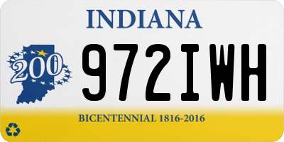 IN license plate 972IWH