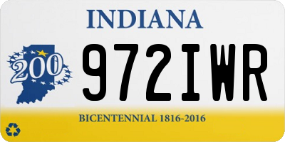 IN license plate 972IWR
