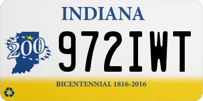 IN license plate 972IWT
