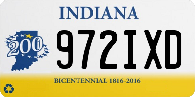 IN license plate 972IXD