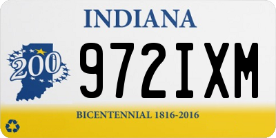 IN license plate 972IXM