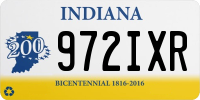 IN license plate 972IXR