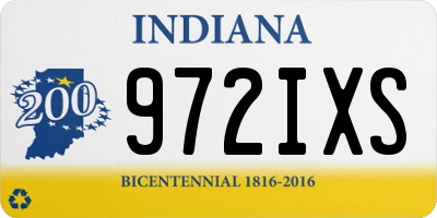 IN license plate 972IXS