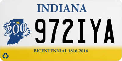 IN license plate 972IYA