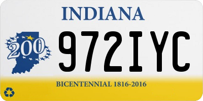 IN license plate 972IYC