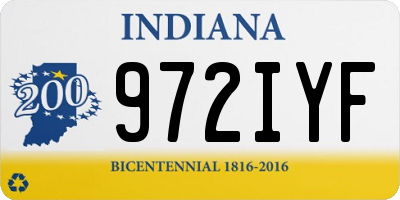 IN license plate 972IYF