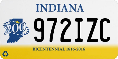 IN license plate 972IZC