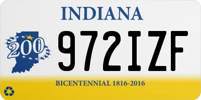 IN license plate 972IZF
