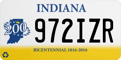 IN license plate 972IZR