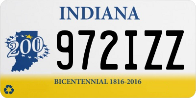 IN license plate 972IZZ