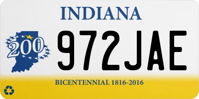 IN license plate 972JAE