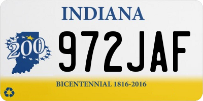 IN license plate 972JAF