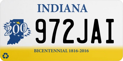 IN license plate 972JAI