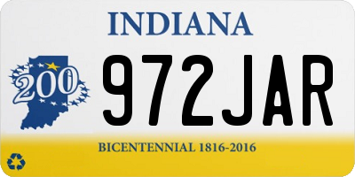 IN license plate 972JAR