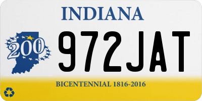 IN license plate 972JAT