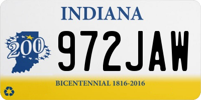 IN license plate 972JAW