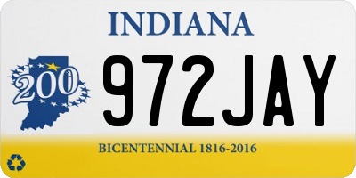 IN license plate 972JAY
