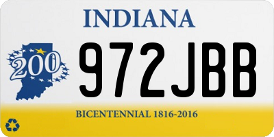 IN license plate 972JBB
