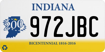IN license plate 972JBC