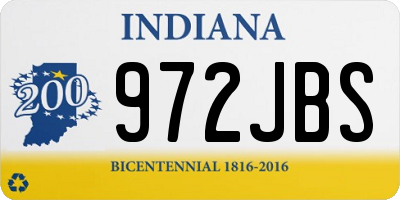 IN license plate 972JBS