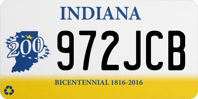 IN license plate 972JCB