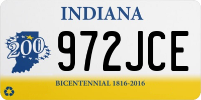 IN license plate 972JCE
