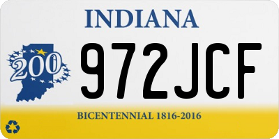 IN license plate 972JCF