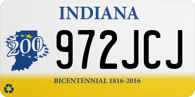 IN license plate 972JCJ