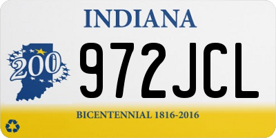 IN license plate 972JCL