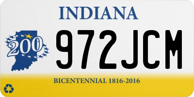 IN license plate 972JCM