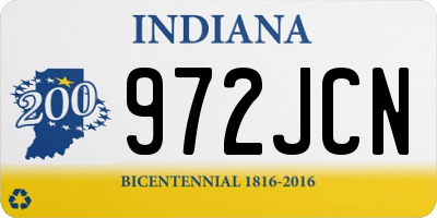 IN license plate 972JCN