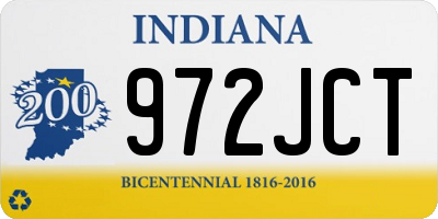 IN license plate 972JCT