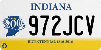 IN license plate 972JCV