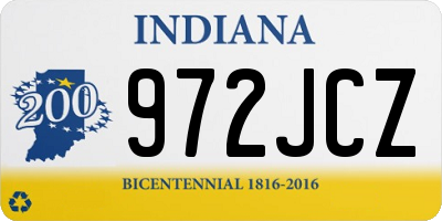 IN license plate 972JCZ