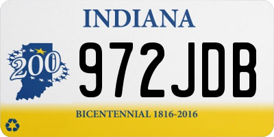 IN license plate 972JDB