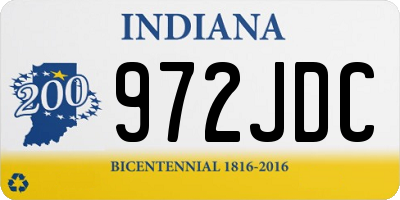 IN license plate 972JDC