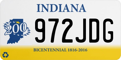 IN license plate 972JDG