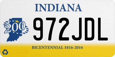 IN license plate 972JDL