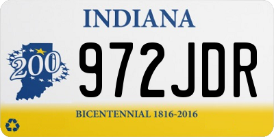 IN license plate 972JDR
