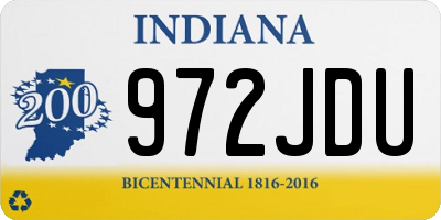 IN license plate 972JDU