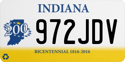 IN license plate 972JDV