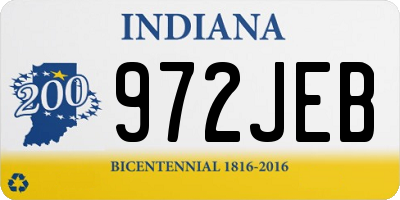 IN license plate 972JEB