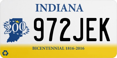 IN license plate 972JEK
