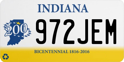 IN license plate 972JEM