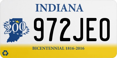 IN license plate 972JEO