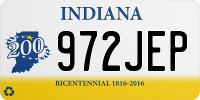 IN license plate 972JEP